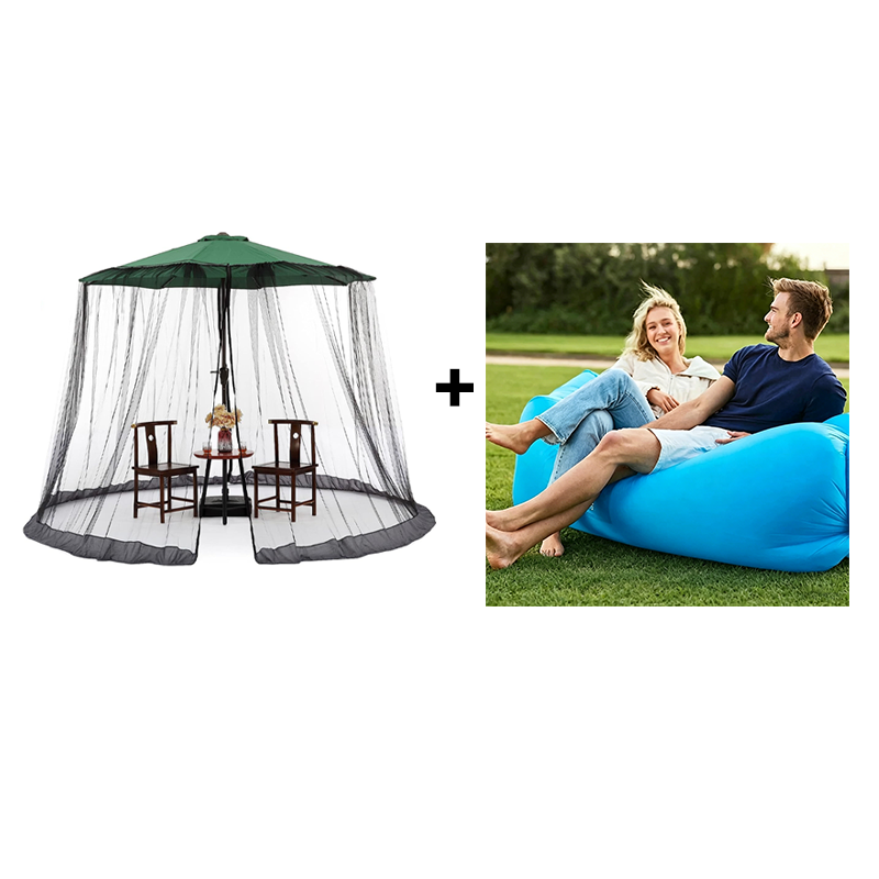 🚩Free Shipping🌞Multifunctional garden parasol with mosquito net, windproof, rainproof, and provides sun protection