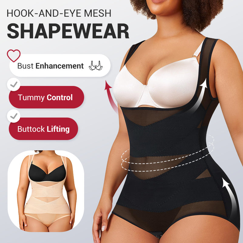 🎉Special Sales - 49% OFF✨3-in-1 Women's Lightweight Mesh Yoga Bodysuit Shaper