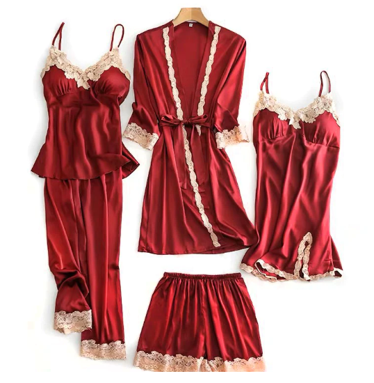 💖Limited Sale 49% OFF💖5 Piece Ice Silk Pajamas