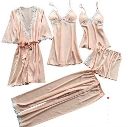 💖Limited Sale 49% OFF💖5 Piece Ice Silk Pajamas