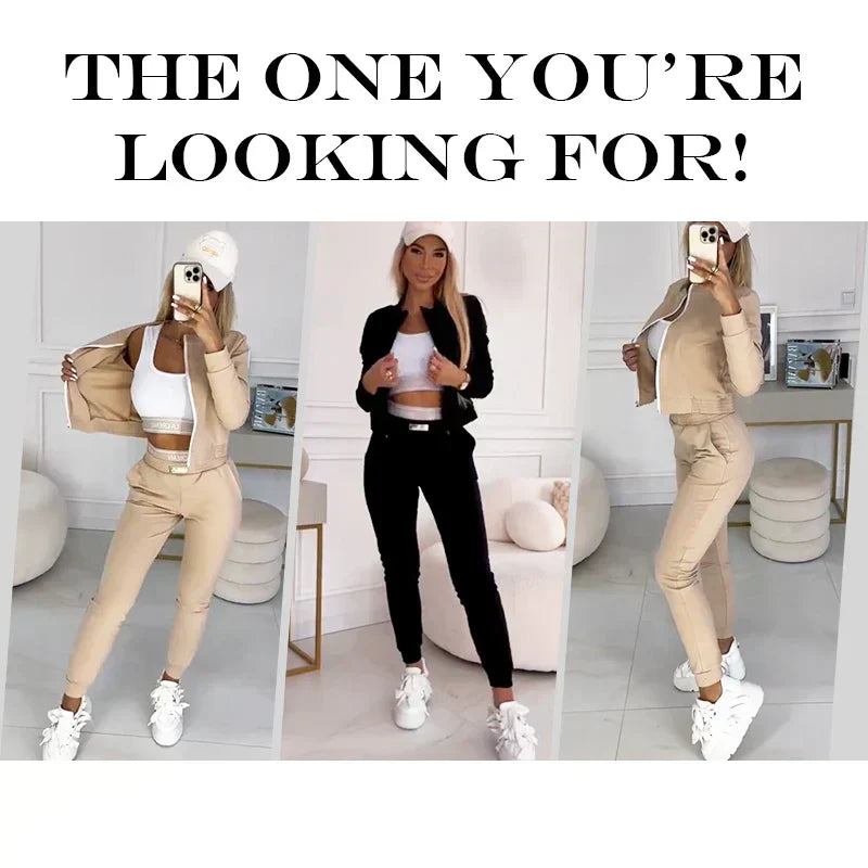 🎉New Year’s Hot Sales - 49% OFF😍Women's 3-Piece Zip-Up Tracksuits