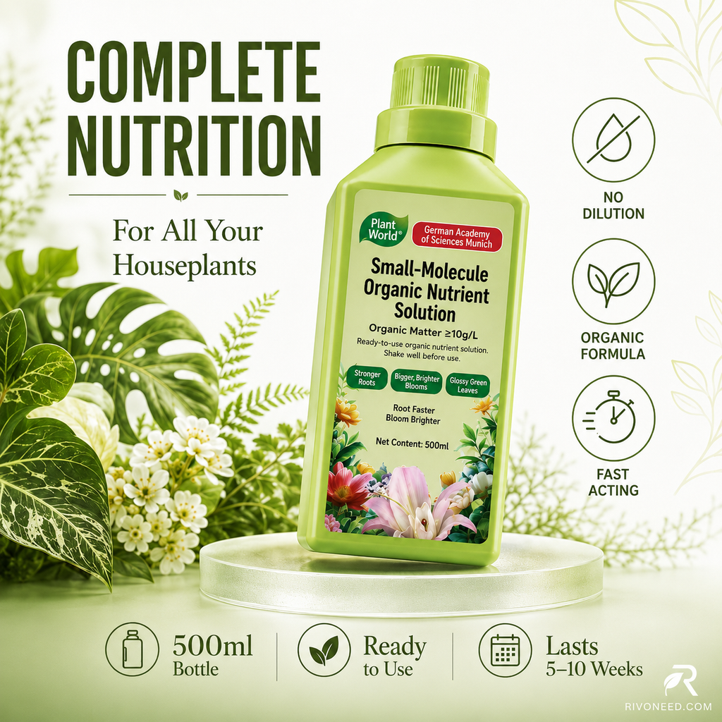 🌿 Organic Plant Growth Booster – Gentle Root Nutrient Solution for Seedlings, Flowers & Vegetables