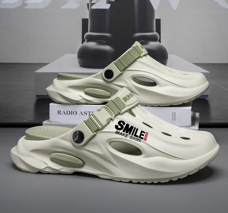 Men’s Summer Sandals – Fashionable Thick Sole, Non-Slip Outdoor Casual Comfortable Beach Perforated Sandals