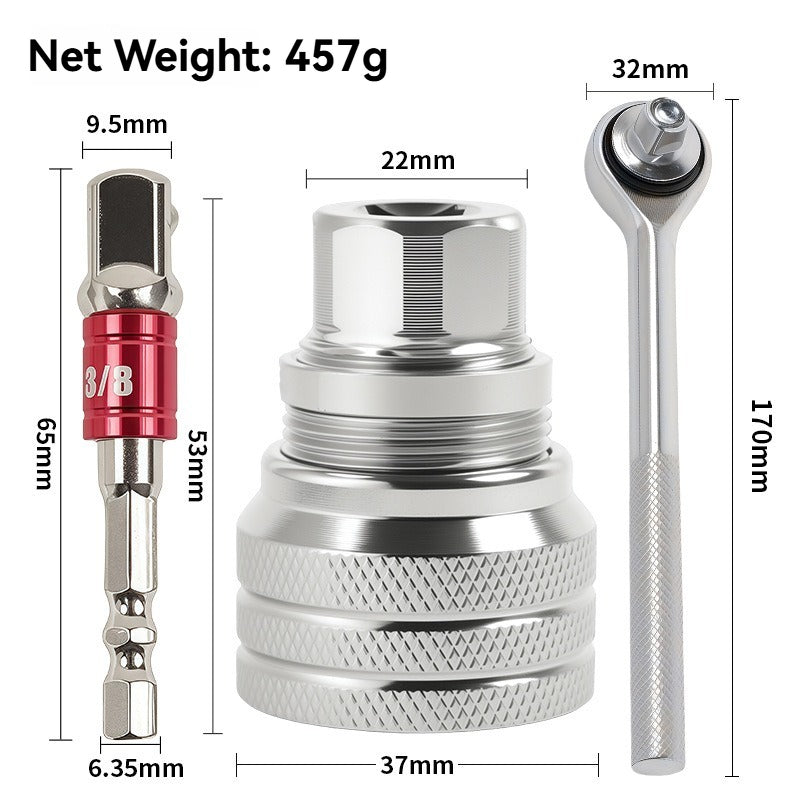 Multi-Function Universal Socket Wrench Tool - Universal Maintenance Tool, Adjustable Universal Socket Wrench, Universal Socket Tool for 3/8" Drive Ratchet Torque Wrench & Power Drill
