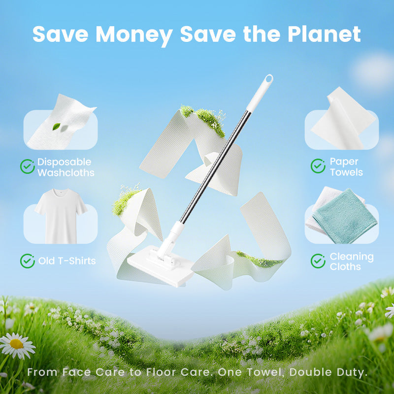 🧹Now only 40% off!💥Disposable Dust Mop with 4 Reusable Cloths