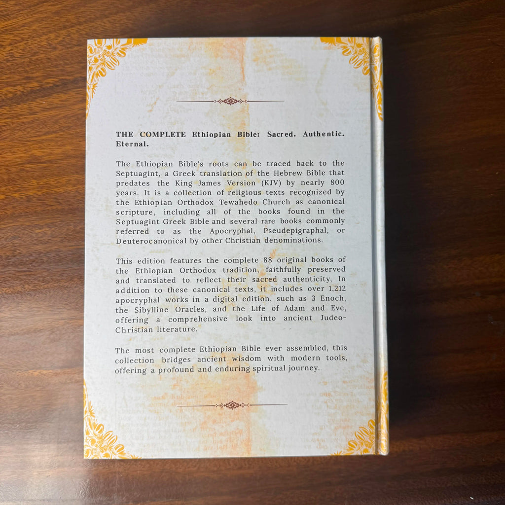 Hardcover Edition – The Complete Ethiopian Bible in English | 88 Scriptures Including Apocrypha, Book of Enoch, Jubilees & Sibylline Oracles | Study Christian Bible | Handy Size | 1,500 Books (88 Print + 1,412 Digital)