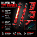 Rechargeable LED Work Light – 3000LM Magnetic Portable Shop Light with 360° Rotation & Power Bank Function 🔦