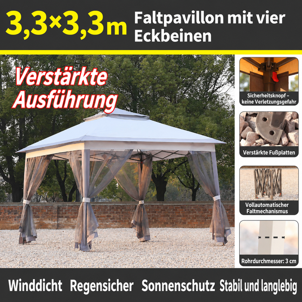 🚩Free Shipping🌞Multifunctional garden parasol with mosquito net, windproof, rainproof, and provides sun protection