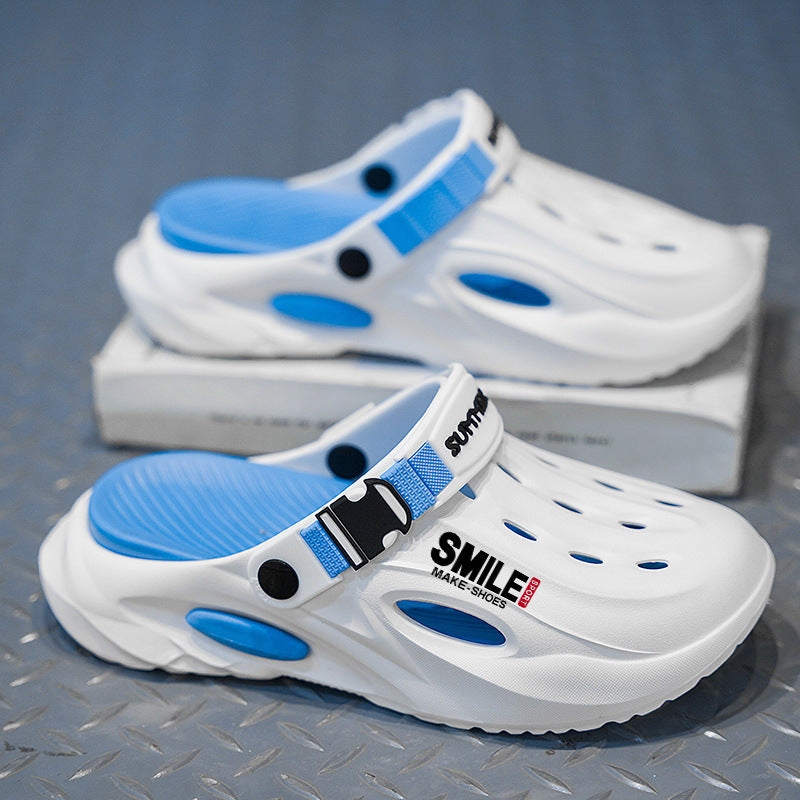 Men’s Summer Sandals – Fashionable Thick Sole, Non-Slip Outdoor Casual Comfortable Beach Perforated Sandals
