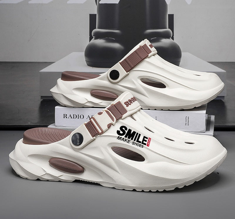 Men’s Summer Sandals – Fashionable Thick Sole, Non-Slip Outdoor Casual Comfortable Beach Perforated Sandals