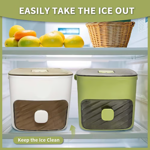 🧊Portable ice maker with lid and storage box (48 cubes)