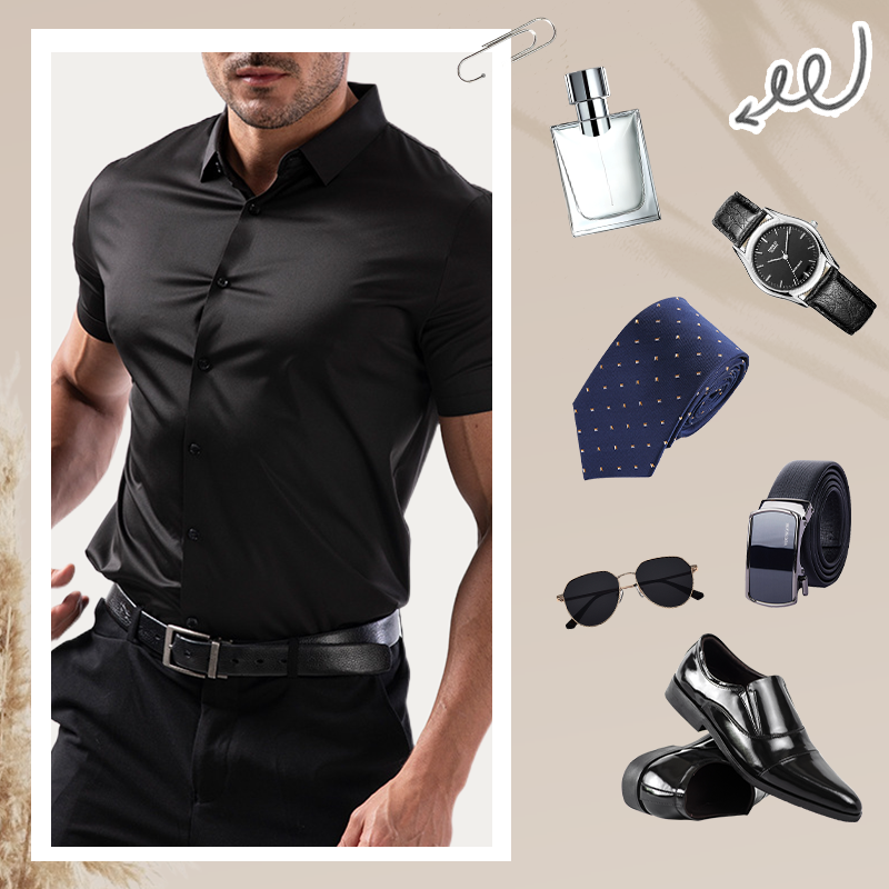 🔥Hot Sale 49% Off🔥Men's Short Sleeve 4-Way Stretch Shirt