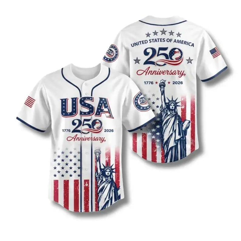 USA 1776–2026 Anniversary 4th of July Unisex Baseball Jersey