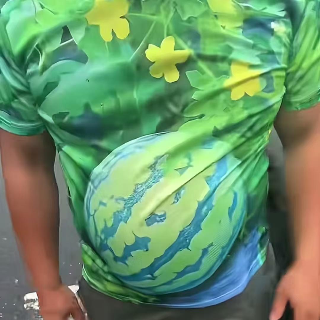 Watermelon T-shirt Short-sleeved Set - Cool Summer Printed Casual
