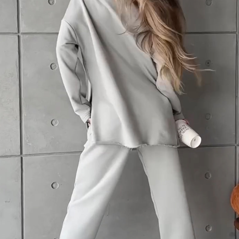 🎄Women's Casual Tracksuit Set with Oversized Trousers