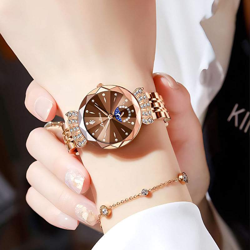 🎀49%OFF New Year Sale🎀Fashionable Diamond Moon Star Watch for Women