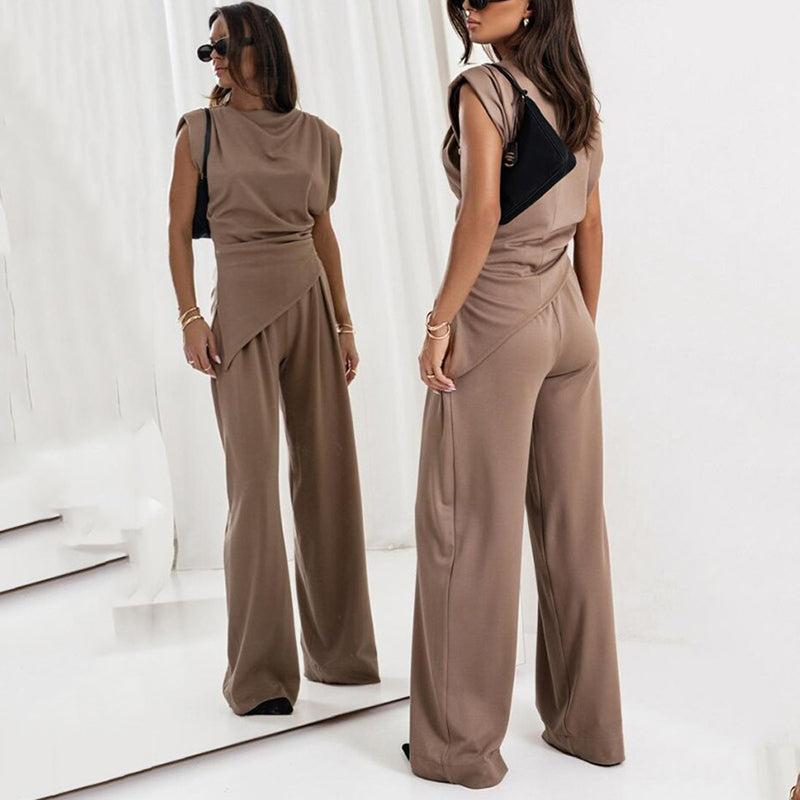 🌟 Elegant solid color two-piece set|Buy more and save more, unlock a high-end 👗 atmosphere