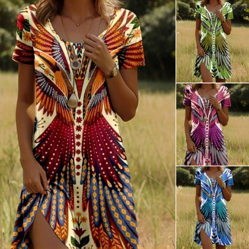 ✨Summer Hot Sale 49%OFF✨💃Women’s Floral Short Sleeve Dress🌸👗
