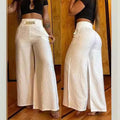 👖40% OFF!💃 Women's trousers – High waist, wide leg, with belt accent & versatile look ✨