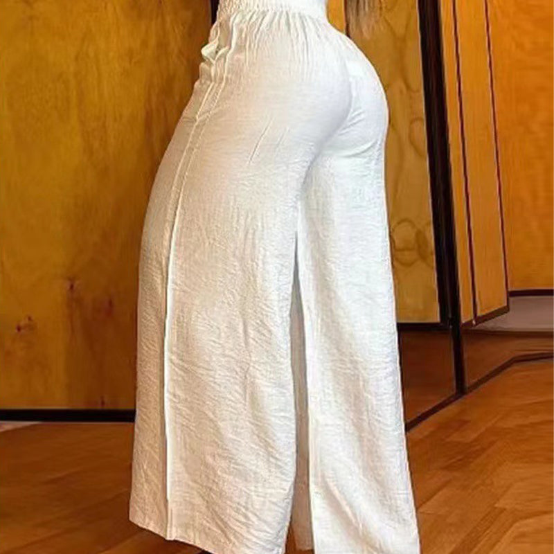 👖40% OFF!💃 Women's trousers – High waist, wide leg, with belt accent & versatile look ✨