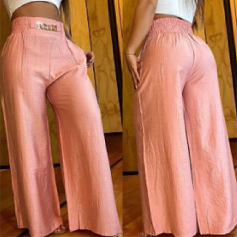 👖40% OFF!💃 Women's trousers – High waist, wide leg, with belt accent & versatile look ✨
