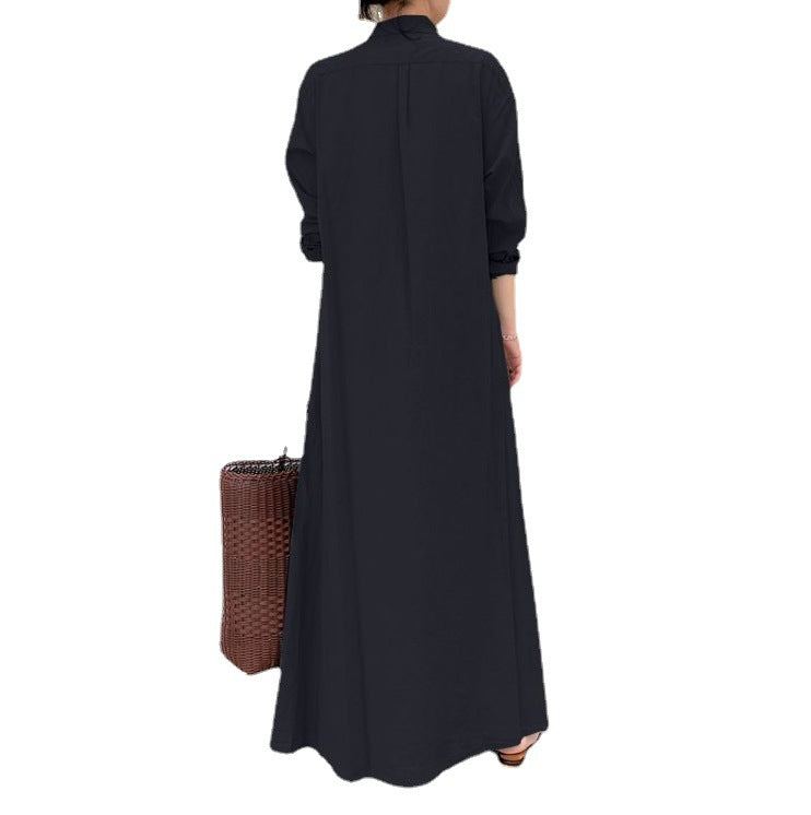 🏖️New arrival 40% OFF!🌊Long-Solid, Simple and Long-Coloured Sleeve Dress