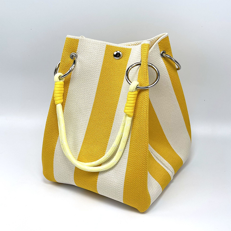 👜New arrival 40% OFF!🌊Striped Knit Bucket Bag – Handwoven, Rope Handle, Spacious ✨