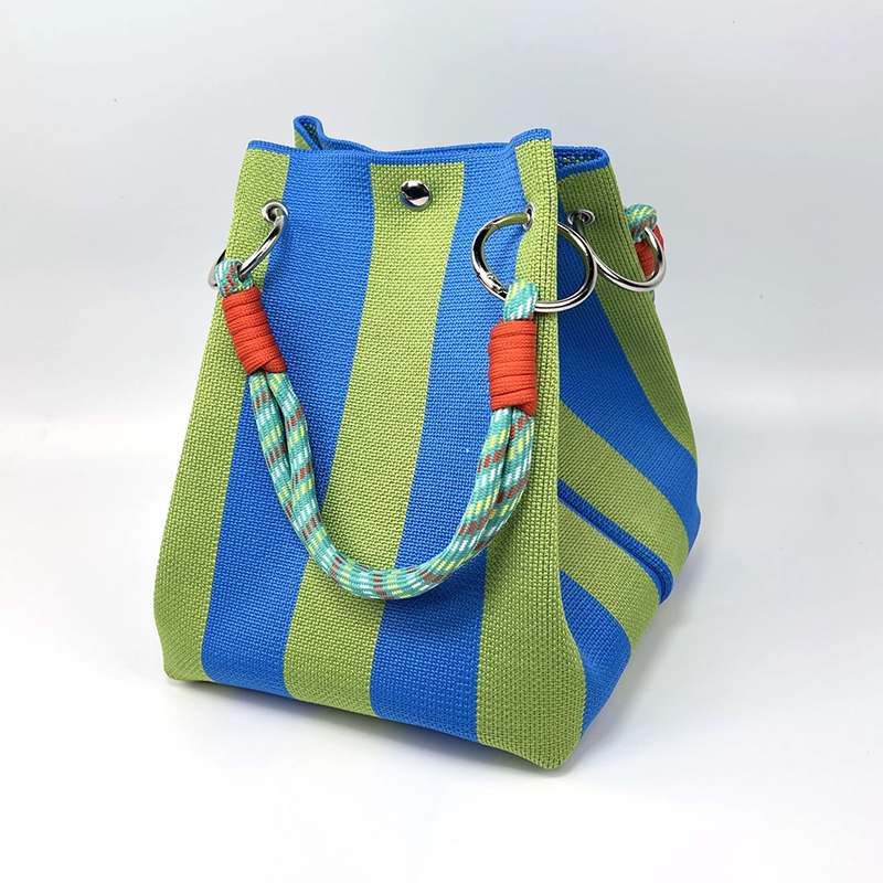👜New arrival 40% OFF!🌊Striped Knit Bucket Bag – Handwoven, Rope Handle, Spacious ✨