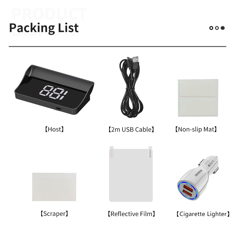 HUD Vehicle GPS Digital Speedometer