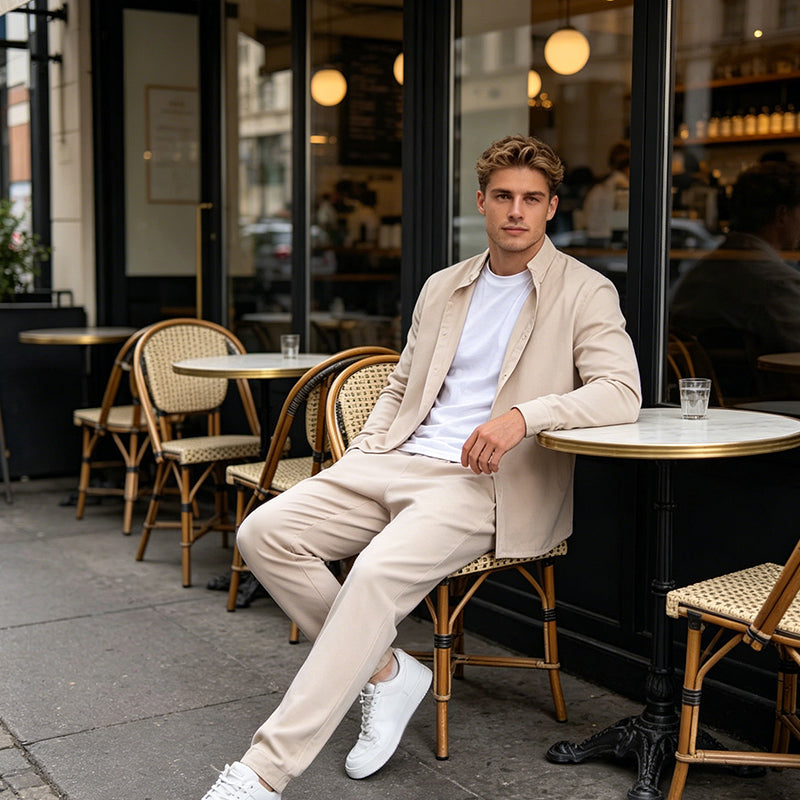👔New arrival 50% OFF!💼Men's Stand Collar Shirt & Pants Set