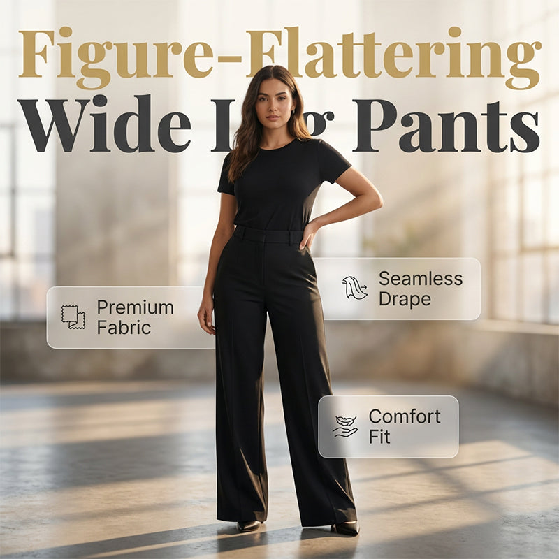 🖤40% OFF! 👖 Women’s High-Waist Wide-Leg Pants – Chic & Breezy Style🔥