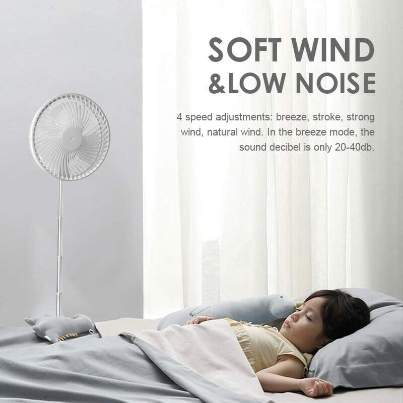 🌀40% OFF NOW! 🔋Telescopic Folding USB Charging Fan – Adjustable height, quiet operation & portable – perfect for desk, travel or outdoor use 💨