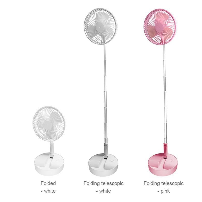 🌀40% OFF NOW! 🔋Telescopic Folding USB Charging Fan – Adjustable height, quiet operation & portable – perfect for desk, travel or outdoor use 💨