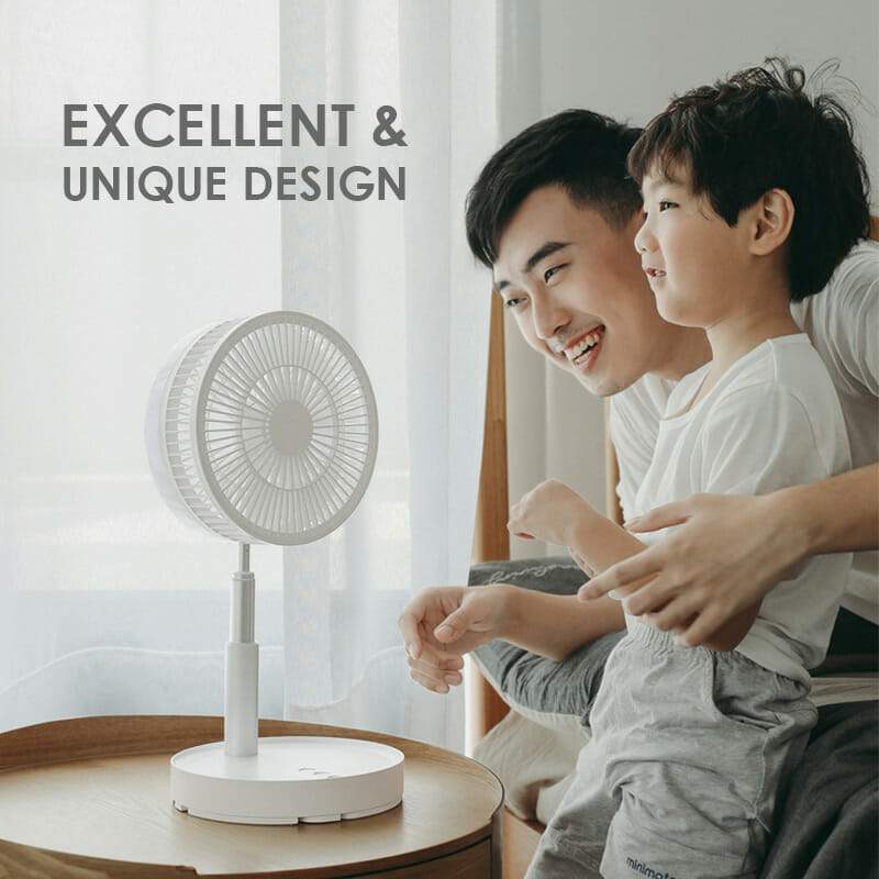 🌀40% OFF NOW! 🔋Telescopic Folding USB Charging Fan – Adjustable height, quiet operation & portable – perfect for desk, travel or outdoor use 💨