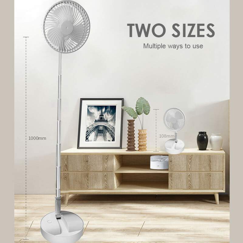 🌀40% OFF NOW! 🔋Telescopic Folding USB Charging Fan – Adjustable height, quiet operation & portable – perfect for desk, travel or outdoor use 💨