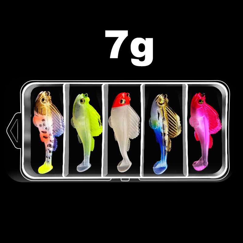5-Piece T-Tail Soft Lure Set with Box