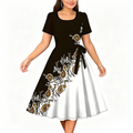 Women's floral print A-line dress