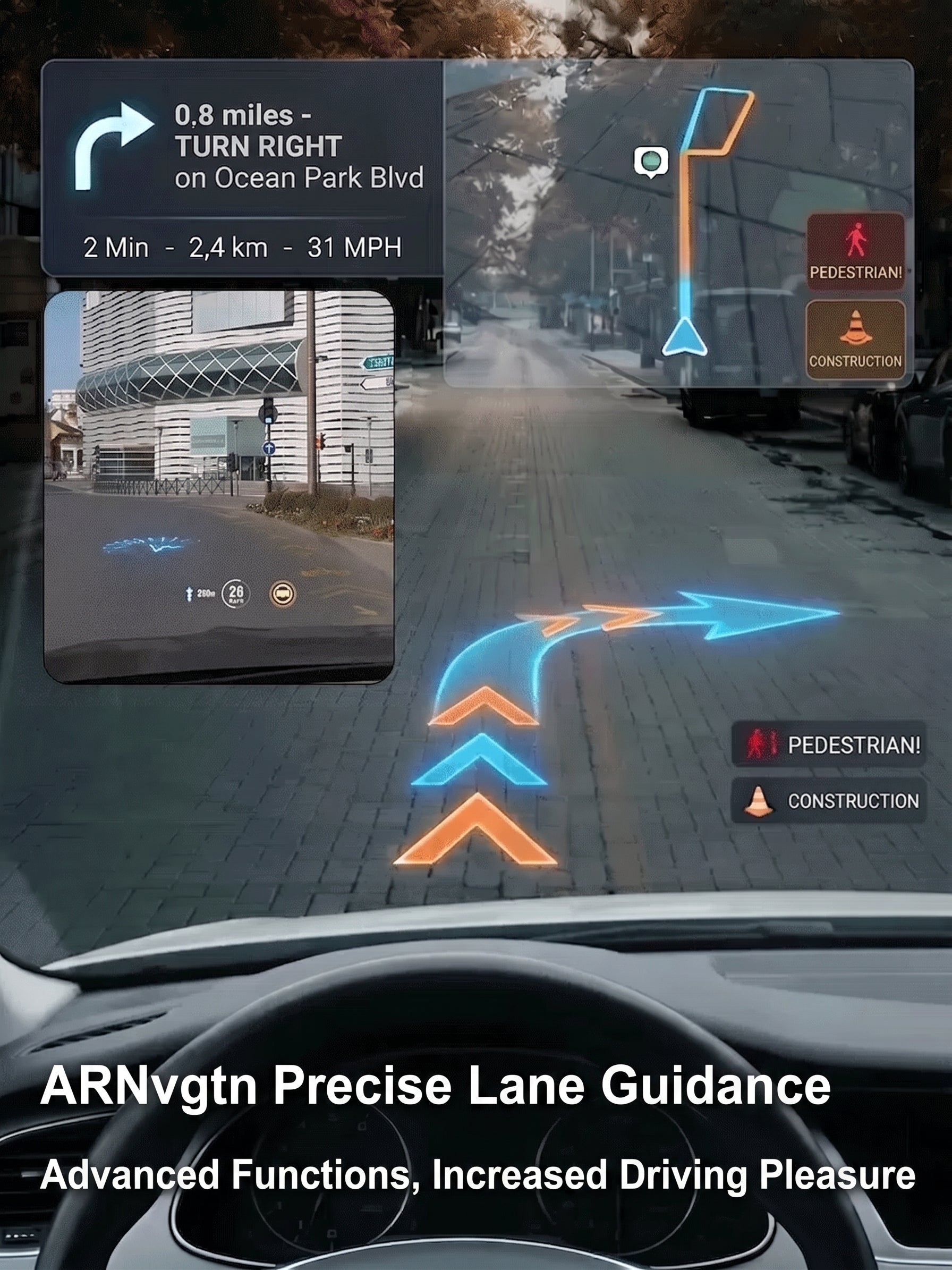 HUD Vehicle GPS Digital Speedometer