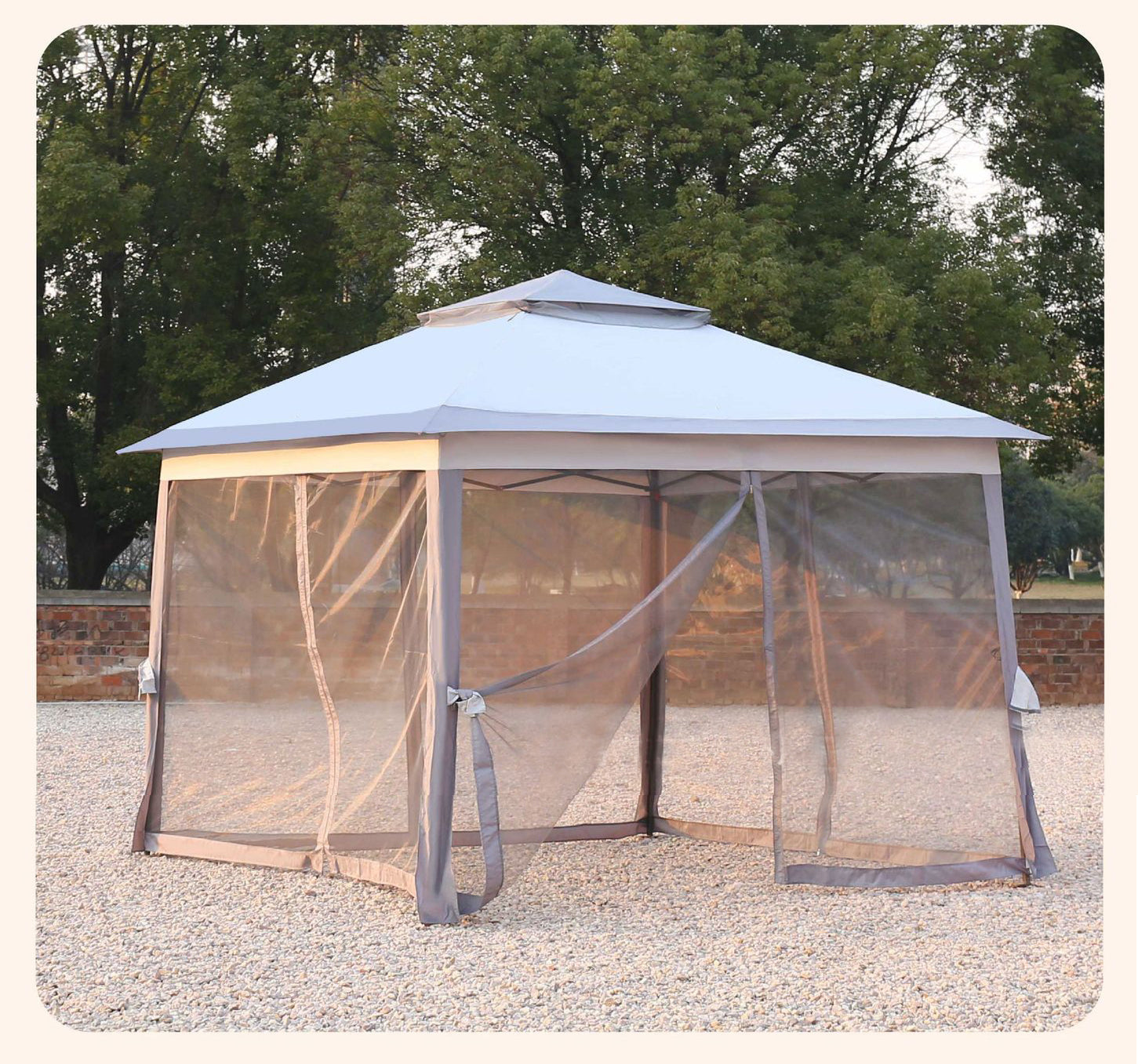 🚩Free Shipping🌞Multifunctional garden parasol with mosquito net, windproof, rainproof, and provides sun protection